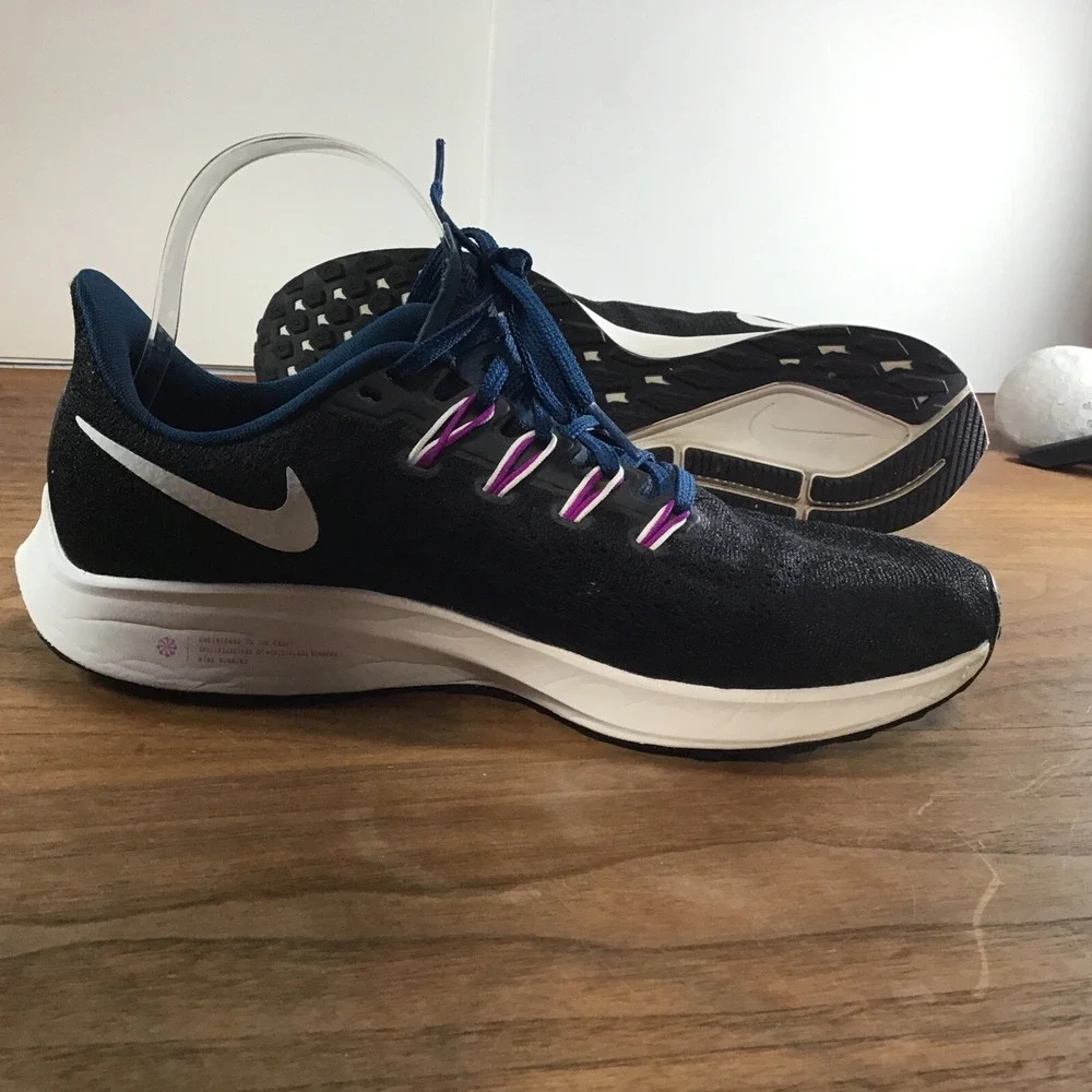 Nike Womens Air Zoom Pegasus 36 Shoes AQ2210-012 | Black/Purple/Blue | Size 8.5